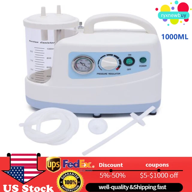 PORTABLE SUCTION MACHINE Emergency Medical Aspirator Vacuum Phlegm Unit