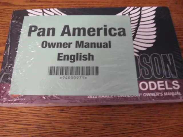 2022 Harley-Davidson Pan America 1250 RA1250 Owner's Owners Manual NEW