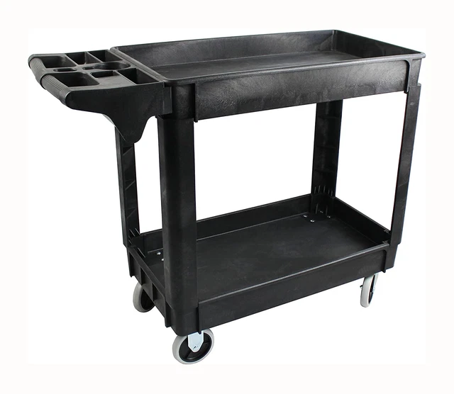 Maxworks 80855 500-Pound Service Cart with Two Trays 30"X16"