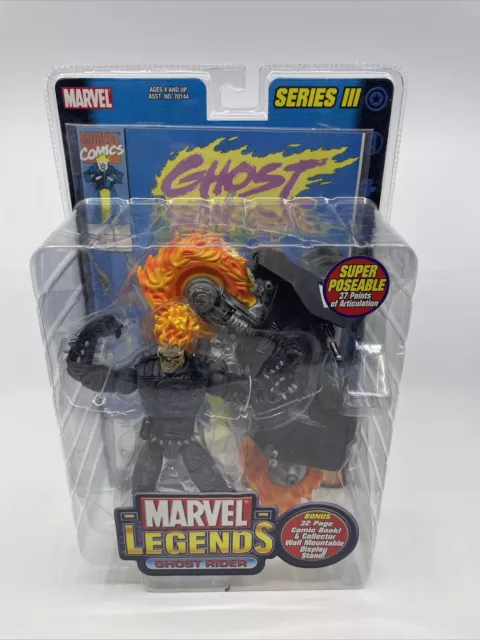 Marvel Legends Series 3 Ghost Rider  6" Action Figure 2002 W/Comic Sealed ToyBiz