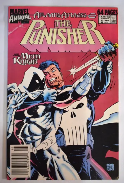 MARVEL The PUNISHER #2 1989 Annual ATLANTIS ATTACKS 1st Meeting with MOON KNIGHT
