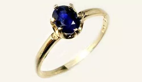 Blue Sapphire Gold Ring 1ct Antique 19thC Ancient Rome Black Magic Antidote 14kt