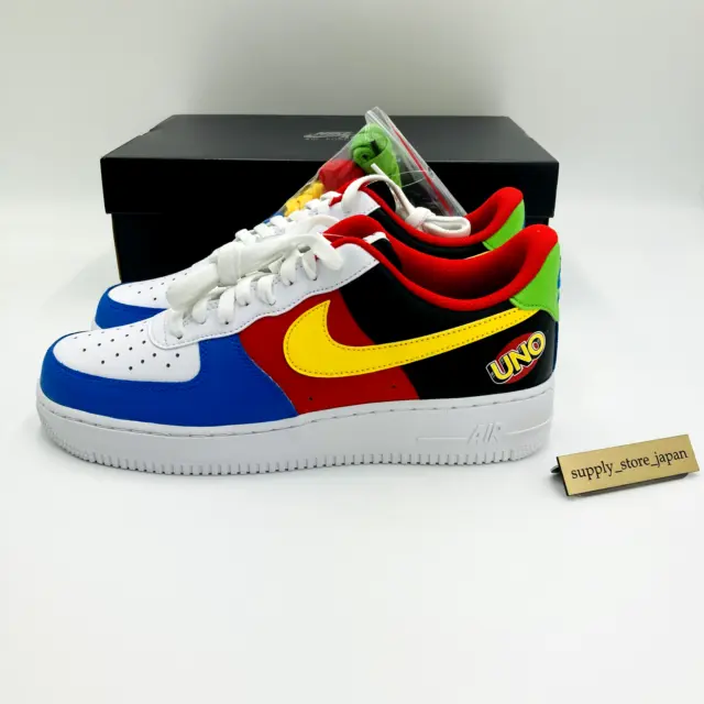 Nike Air Force 1 '07 QS Shoes "UNO" White Black Blue Red DC8887-100 NEW Men's