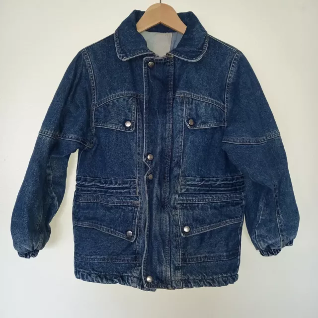 Vintage Child Children's Denim Jacket Blue Casual Style Size 10 Years of Age