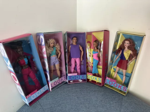 Barbie Signature Looks Ken And Barbie Fashion Dolls 5 Lots #13,14,15,16,17