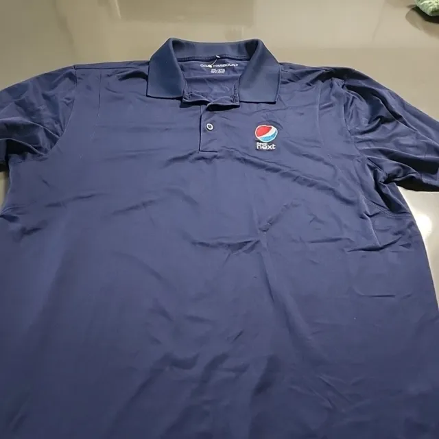 Embroidered Pepsi Cola Next Logo Navy Blue Polo Shirt Uniform Short Sleeve 2xl