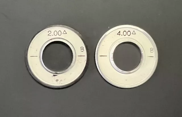 Baush & Lomb Vertometer Auxilary Prism Set, 2 & 4 diopters Prism Set
