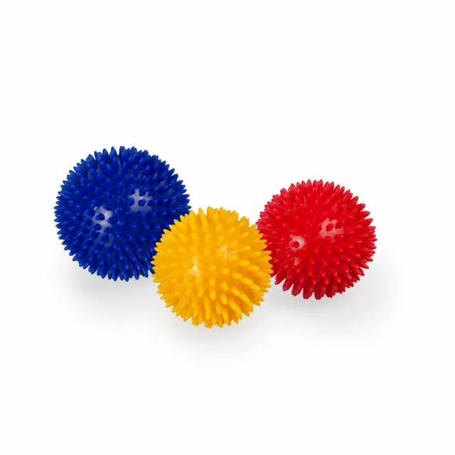 Massagebälle | 3er Sparset | 8cm, 9cm, 10cm | Igelball | Ball mit Noppen