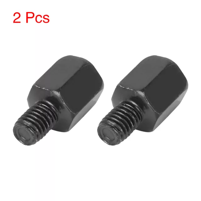 2pcs M10 LH to M8 RH Black Motorcycle Rearview Mirrors Adapter Bolt Screw