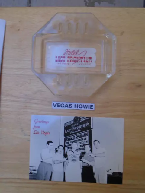 Vegas Howie 1 Last Frontier Glass Ashtray Photo Postcard Vintage Early Nevada