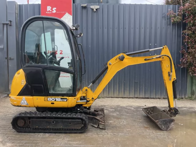 JCB 8018 CTS year 2016 1.8t 2286 hrs Q/H CAB Mini Excavator / Digger £11900+VAT