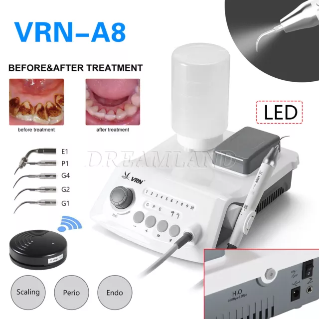 Woodpecker Dental VRN-A8 LED Ultrasonic Piezo Scaler Handpiece / Scaler Tips