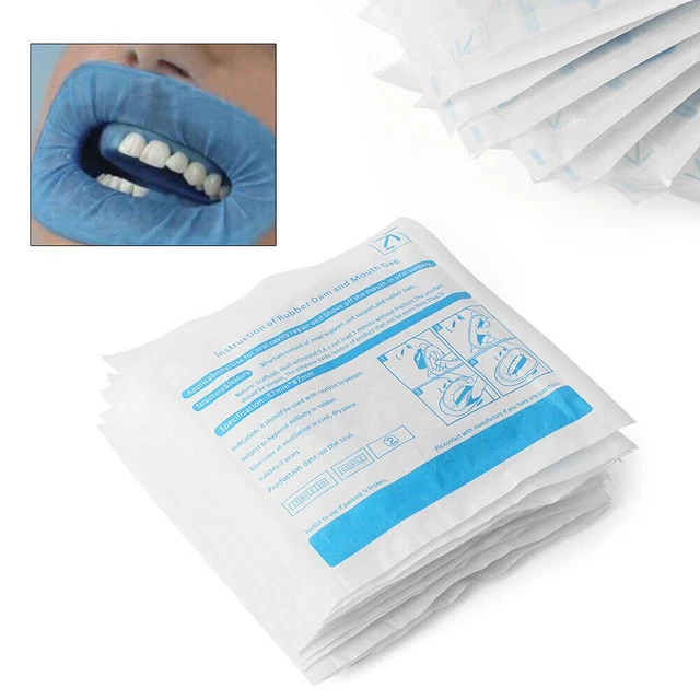 10x Blue Dental Disposable Soft Sterile O Shape Cheek Retractor Mouth Opener @