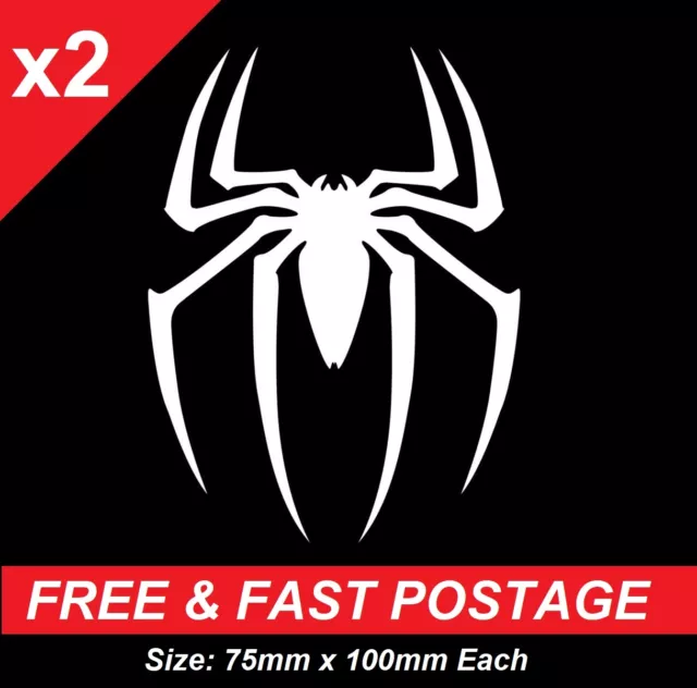 x2 Spider Man Spider Man Vinyl JDM Ute Car 4x4 Decal Sticker Gift Funny Marvel