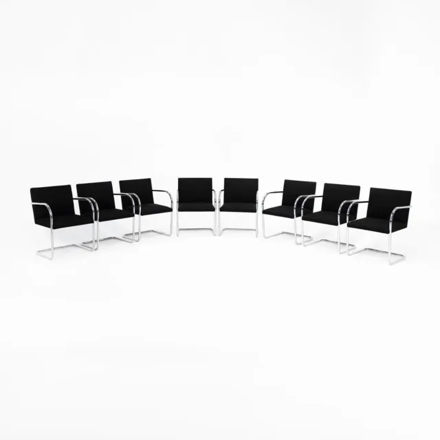 2009 Mies van der Rohe for Knoll Tubular Brno Chair Black Fabric Sets Available