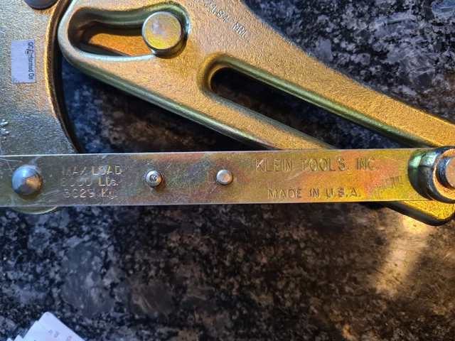 Klein Tools 1656-50 Chicago Grip Cable Wire Puller Bare Wire .7" to .8" 3