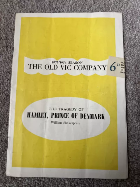 Hamlet Theatre Programme Old Vic Company Richard Burton, Michael Hordern ….