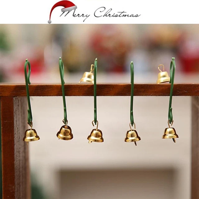 Campanas pequeñas Jingle Bells campanas metálicas duraderas adornos árbol de Navidad