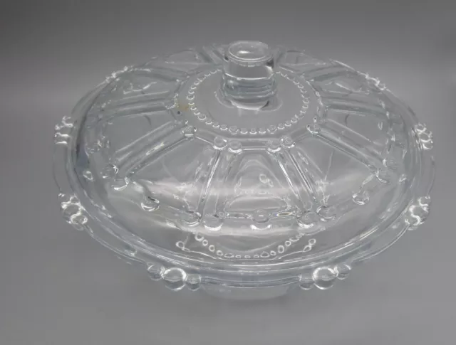 KIG INDONESIA~Vintage Clear Glass Candy Dish & Lid