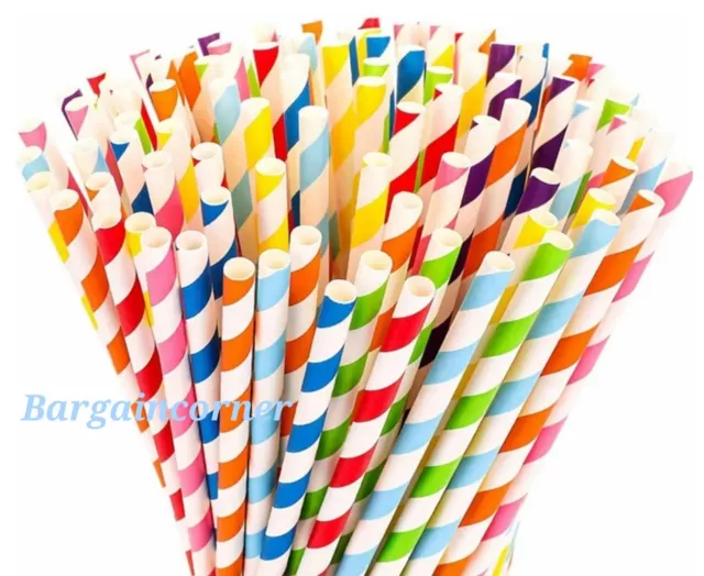 Straws Drinking Straw Stripe Paper Drink Straw Eco Friendly Party Juice Cocktail