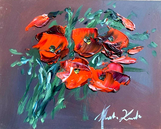 MARGARET RAVEN KRUK poppies field flowers Oil Painting Impressionism