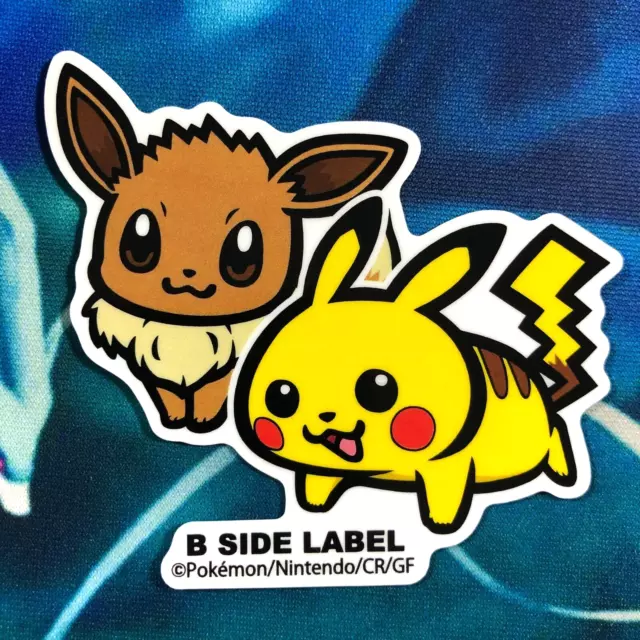 PIKACHU & EEVEE Sticker - B Side Label Japanese Pokemon Center