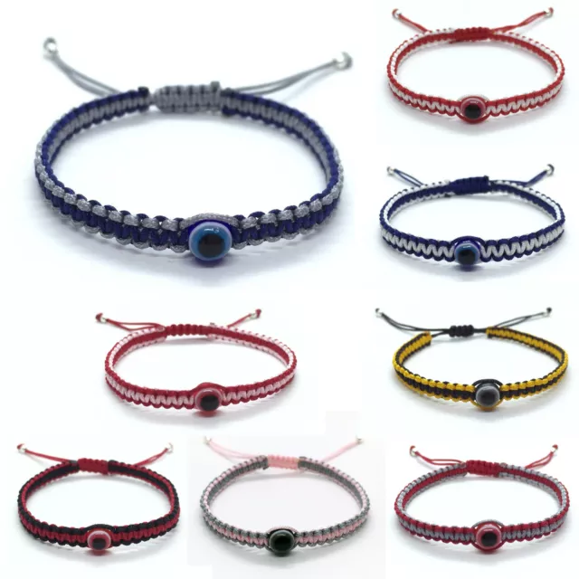 (1) Bracelet Unisex Fashion Braided Adjustable Shamballa - Round Evil Eye