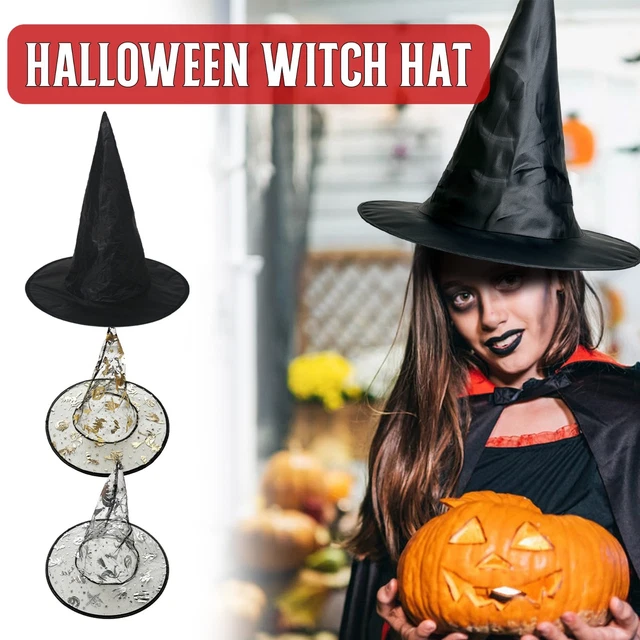 Womens Witch Hat Fancy Black Hats Female Halloween Costume main image 0
