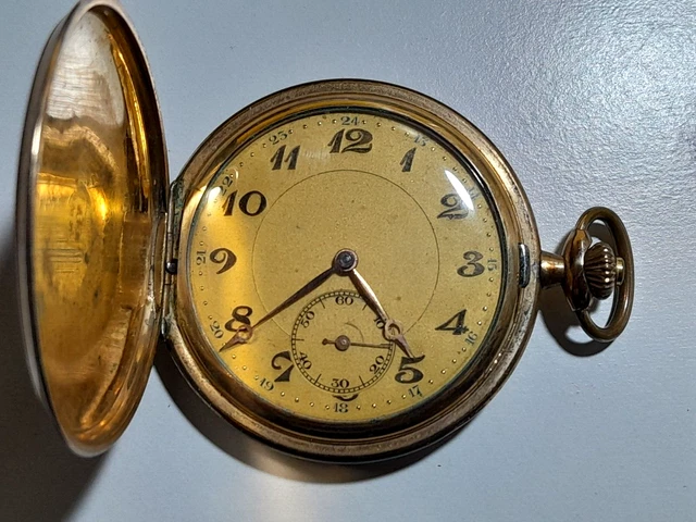 PENDENTIF MONTRE GOUSSET jivana ciselé plaqué or fonctionne chaine 68 cm EUR 80,00 - FR