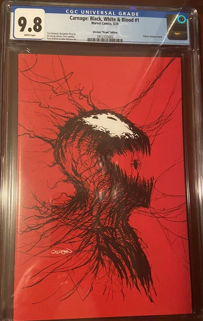 Carnage: Black, White, and Blood 1, CGC 9.8 Gleason Virgin Edition