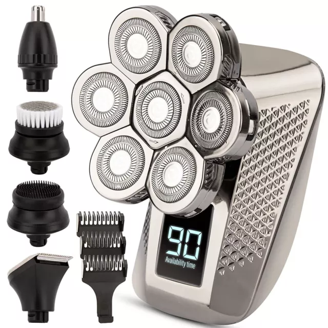 8D Head Shaver 5 in 1 Electric Bald Head Shaver Cordless IPX7 Waterproof Razor