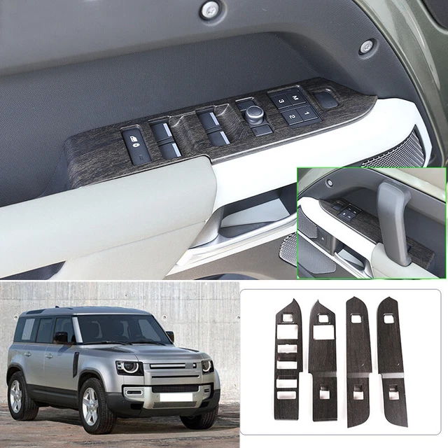 For Land Rover Defender 110 2020-2023 Oak Grain Window Lift Lock Switch Panel 4X