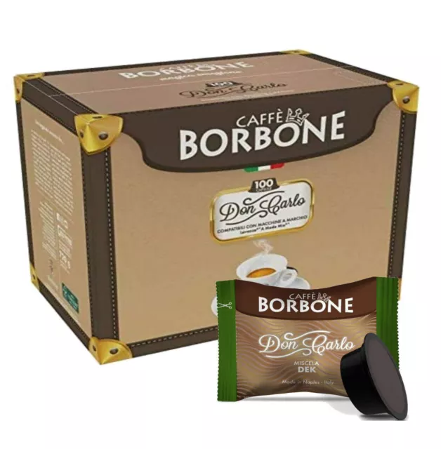 Capsule Caffè Borbone Decaffeinato Don Carlo Miscela DEK  compatibili A Modo Mio