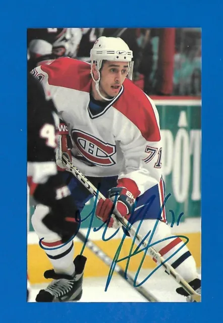 Mike Ribeiro Autograph Nhl Postcard Montreal Canadiens