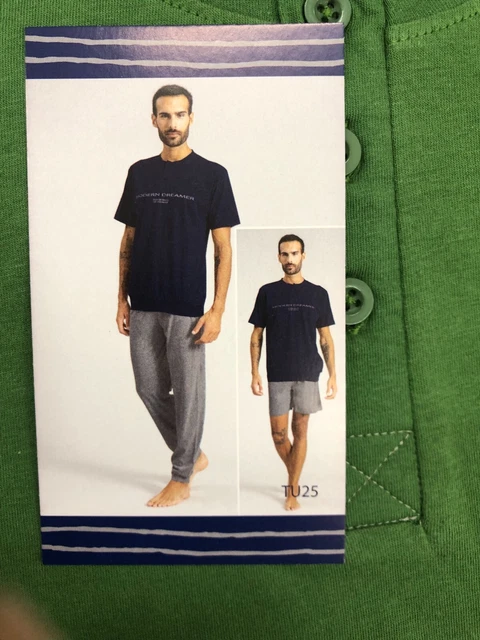 Irge Pigiama Uomo in Cotone Modello 3 Pezzi art TU25