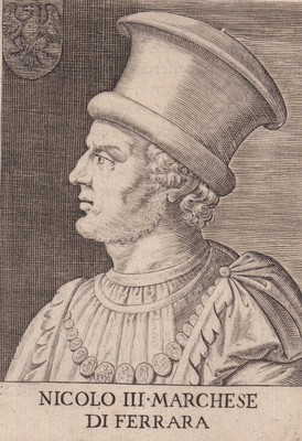 Portrait XVIIe Hercule de Ferrare Hercule Ier d'Este Ercole I d'Este 1646 