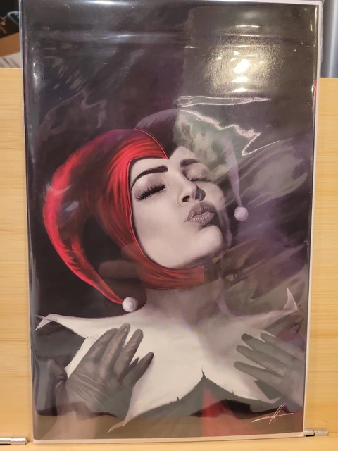 DARK KNIGHTS OF STEEL #1 CARLA COHEN 616 Virgin Variant B&W HARLEY QUINN
