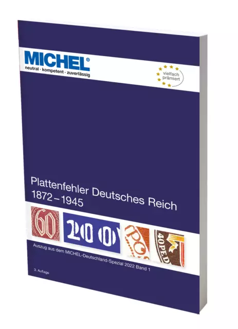 MICHEL Briefmarken Katalog Plattenfehler Deutsches Reich 1872–1945 Auflage 2022