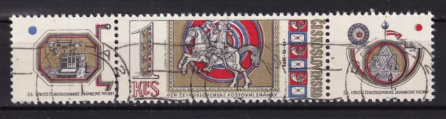 Timbre(s) oblitéré(s) Tchécoslovaquie 1973 N° 2023 thème Chevaux  réf 9982