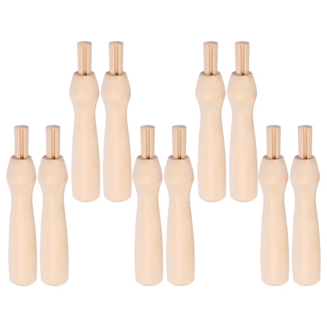 10 Pcs Nadelfilz-Set Holzgriff Stecken Holzständer Holzhalterung Suite