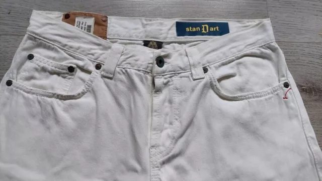 Pantalone Jeans bianchi Stan Dart Dondup Made in Italy taglia 33 Cotone