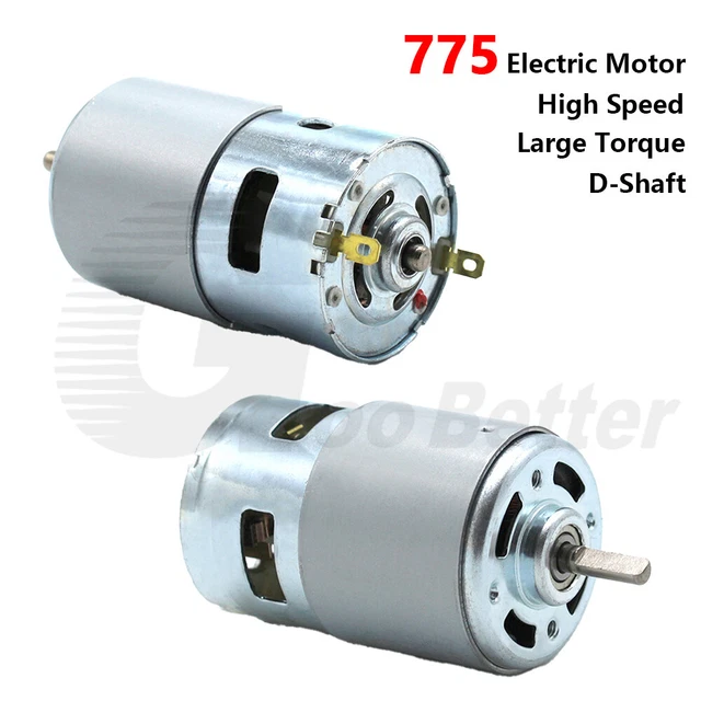 775 Electric Motor DC 12-24V D-Shaft for RC Model Vehicle Boat High Speed Torque