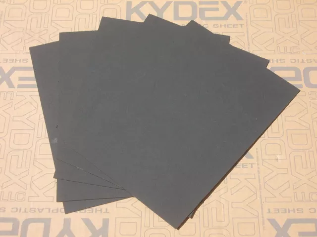 Pack de 7 feuilles T 1,5 mm (0,059") A4 KYDEX 297 X 210 P-1 cellules ciliées noires, étui pour pistolet