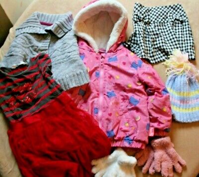 Girls Clothes Bundle Age 2-3 Years Peppa pig Coat Dress Hat Kids Joblot Freepost