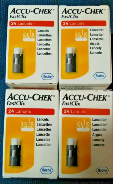 Fastclix ACCU CHEK 96 (4 x 24) lancette sterili pungidito Roche Diabete