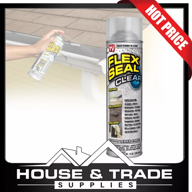 FLEX SEAL Spray Liquid Rubber CLEAR 14oz 396gm FSCL20