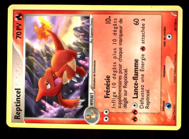 Pokemon Gardiens Cristal Unco N°  29/100 Reptincel