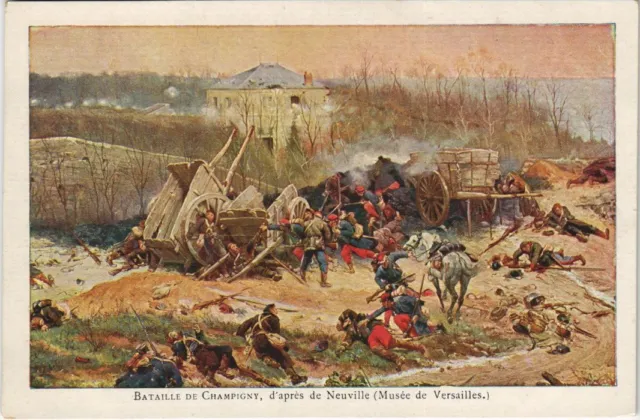 CPA Battle of CHAMPIGNY-SUR-MARNE MILITARY WAR 1870 (47346)