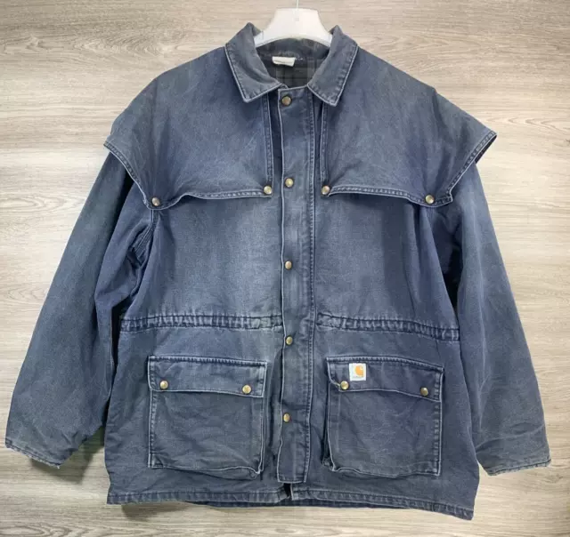 Vintage Carhartt Duster Western Ranch Jacket Coat Men’s XL Made in USA CW083
