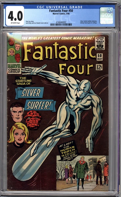 Fantastic Four #50 Cgc 4.0 Vg Silver Surfer Cover Stan Lee/ Jack Kirby
